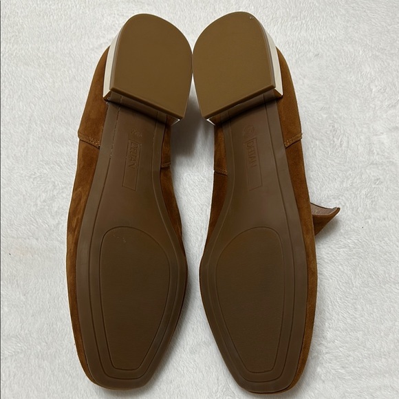 Deltan Brown Slip-On Loafers with Suede Finish - Picture 10 of 11